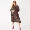 Plus Size Croft & Barrow® Midi Smocked Waist Dress -Croft And Barrow Sales Store 5702758 Jolly Paisley