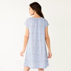 Women's Croft & Barrow® Short Sleeve Cotton Nightgown 6 Women's Croft & Barrow® Short Sleeve Cotton Nightgown -Croft And Barrow Sales Store 5708274 ALT