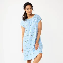 Petite Croft & Barrow® Short Sleeve Cotton Nightgown