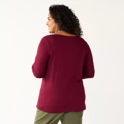 Plus Size Croft & Barrow® Holiday Motif Graphic Tee -Croft And Barrow Sales Store 5726116 ALT