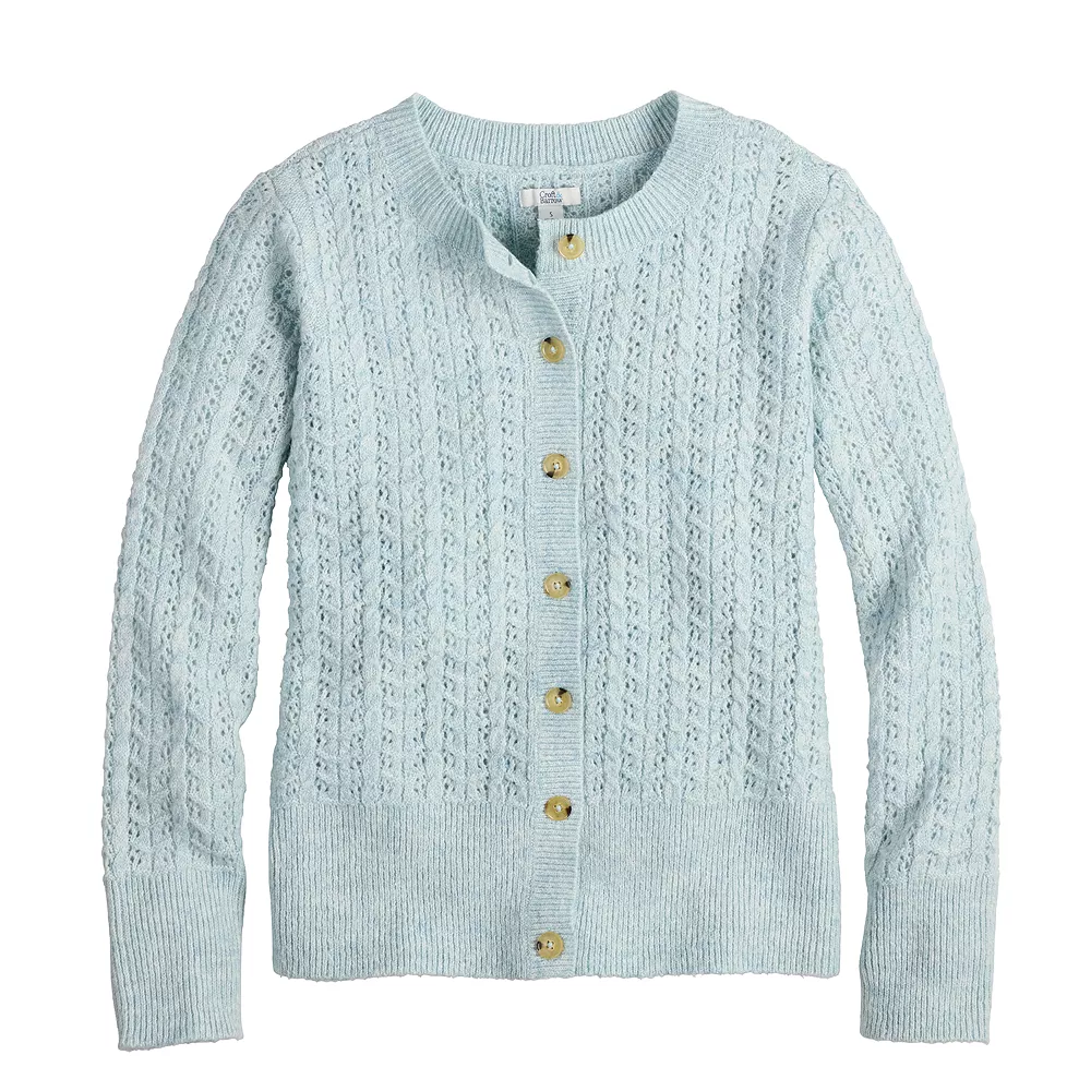 Women's Croft & Barrow® Crewneck Cardigan 5 Women's Croft & Barrow® Crewneck Cardigan - Image 3