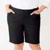 Plus Size Croft & Barrow® Effortless Stretch Bermuda Shorts -Croft And Barrow Sales Store 5770798 Black