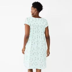 Women's Croft & Barrow® Short Sleeve Knit Nightgown 7 Women's Croft & Barrow® Short Sleeve Knit Nightgown -Croft And Barrow Sales Store 5773731 ALT