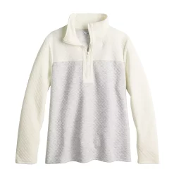 Women's Croft & Barrow® Quilted Quarter-Zip Top -Croft And Barrow Sales Store 5775880 ALT5