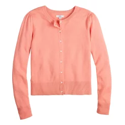 Women's Croft & Barrow® Crewneck Puff Sleeve Cardigan -Croft And Barrow Sales Store 5795189 ALT5