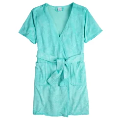 Women's Croft & Barrow® Short Sleeve Terry Wrap Robe -Croft And Barrow Sales Store 5796057 ALT5