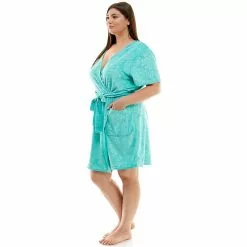 Plus Size Croft & Barrow® Short Sleeve Terry Wrap Robe 8 Plus Size Croft & Barrow® Short Sleeve Terry Wrap Robe -Croft And Barrow Sales Store 5796060 ALT2