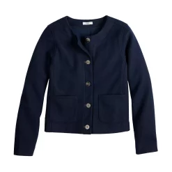 Women's Croft & Barrow® Collarless Knit Jacket -Croft And Barrow Sales Store 5800846 ALT5