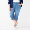 Plus Size Croft & Barrow® Pull-On Denim Capri 1 Plus Size Croft & Barrow® Pull-On Denim Capri -Croft And Barrow Sales Store 5808562 Medium Wash