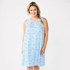 Plus Size Croft & Barrow® Sleeveless Cotton Nightgown
