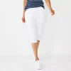 Women's Croft & Barrow® Knit Capri Pants 2 Women's Croft & Barrow® Knit Capri Pants -Croft And Barrow Sales Store 5907722 Bright White