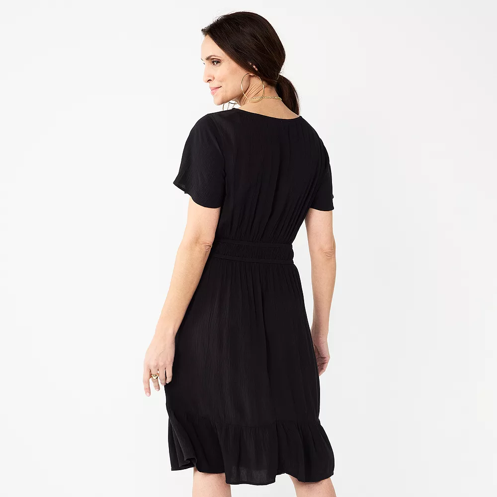 Women's Croft & Barrow® Flutter Sleeve Dress 3 Women's Croft & Barrow® Flutter Sleeve Dress - Image 2