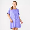 Plus Size Croft & Barrow® Short Sleeve French Terry Zip Robe -Croft And Barrow Sales Store 5972233 Lola Purple