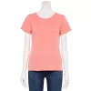 Petite Croft & Barrow® Essential Crewneck Tee -Croft And Barrow Sales Store 6264569 Just Coral