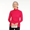 Women's Croft & Barrow® Essential Long-Sleeve Mockneck Top